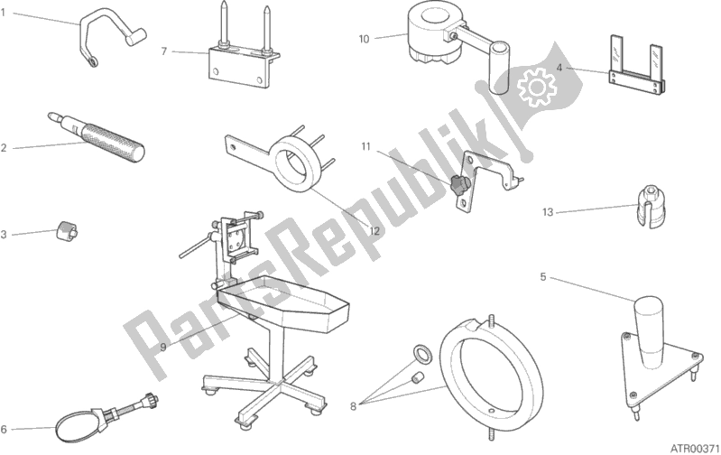 All parts for the 001 - Workshop Service Tools, Engine of the Ducati Diavel Xdiavel S 1260 2018